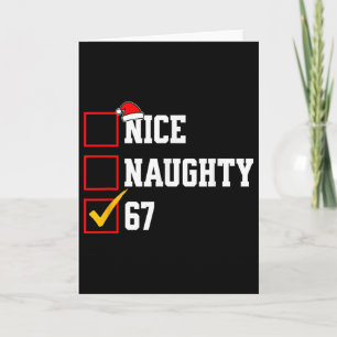Nice Naughty 67 Christmas Six Seven Xmas Costume M Card