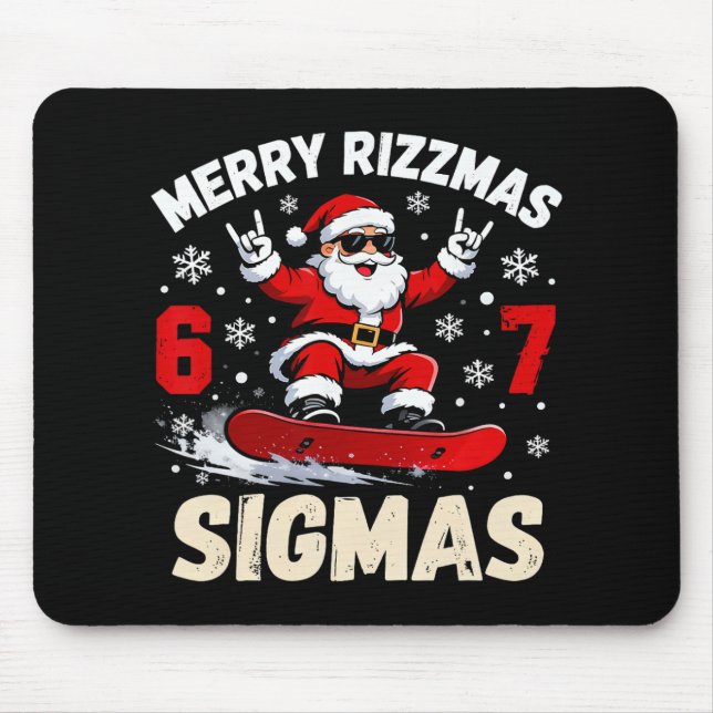 Nice Naughty 67 Funny 6-7 Meme Slang Trending Chri Mouse Pad (Front)