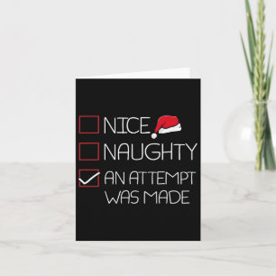 Nice Naughty An Attempt Was Made Christmas Pajama Card