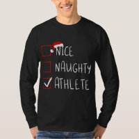 Nice Naughty Athlete List Christmas Santa Claus 