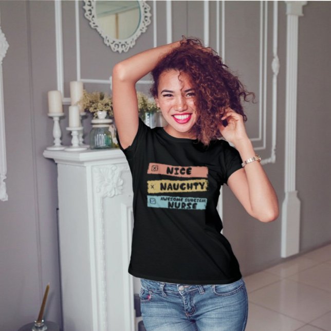 Nice Naughty Awesome Surgical Nurse T-Shirt (Creator Uploaded)