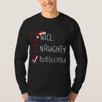 Nice Naughty Bobsledder List Christmas Santa