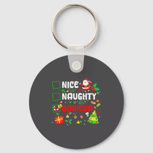 Nice Naughty Boricua Puerto Rico Women Christmas S Key Ring