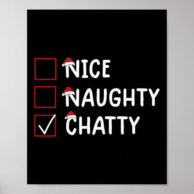 Nice Naughty Chatty Cute Christmas  Poster (Front)