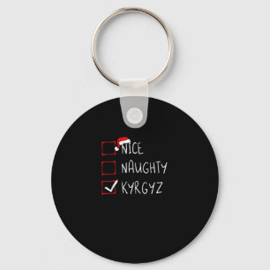 Nice Naughty Christmas Kyrgyzstan Heritage Key Ring