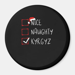 Nice Naughty Christmas Kyrgyzstan Heritage   Magnet