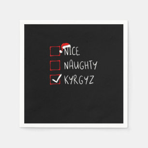 Nice Naughty Christmas Kyrgyzstan Heritage Napkin
