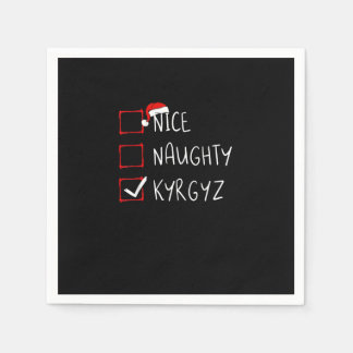 Nice Naughty Christmas Kyrgyzstan Heritage Napkin