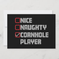 Nice Naughty Cornhole Player List Ugly Christmas