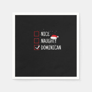 Nice Naughty Dominican Christmas List   Napkin