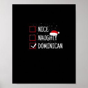 Nice Naughty Dominican Christmas List   Poster