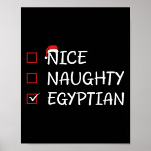 Nice Naughty Egyptian Heritage Christmas Egypt Poster