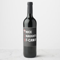 Nice Naughty F-Caw-F Funny Santa Naughty 