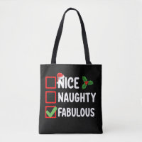 Nice Naughty Fabulous Funny Santa Christmas List H
