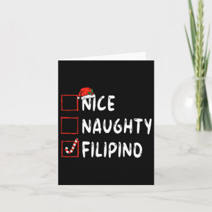 Nice Naughty Filipino Christmas Philippines Xmas H Card