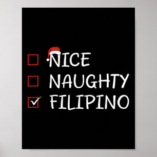Nice Naughty Filipino Heritage Christmas Philippin Poster