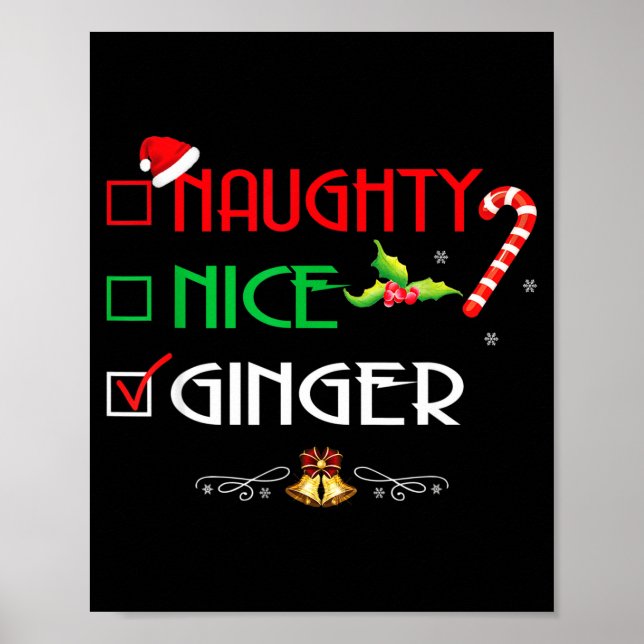 Nice Naughty Ginger Group Matching Christmas  Poster (Front)