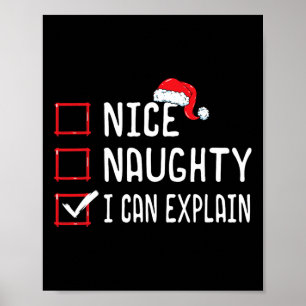 Nice Naughty I Can Explain Christmas List 1  Poster