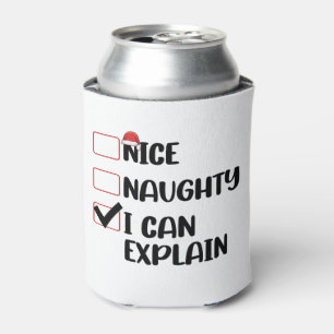 Nice Naughty I Can Explain Christmas List Santa  Cooler