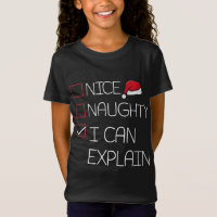Nice Naughty I Can Explain Christmas Pajama Funny 