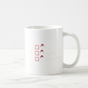Nice Naughty I Have Fun Christmas Coffee Mug