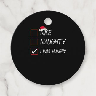 Nice Naughty I Was Hangry Qatari Christmas Heritag Favour Tags