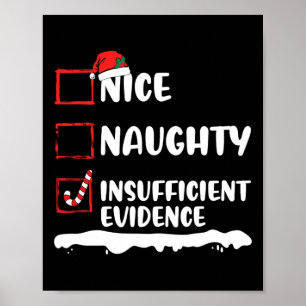 Nice Naughty Insufficient Evidence Christmas Famil Poster