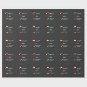 Nice Naughty Insufficient Evidence Santa Christmas Wrapping Paper