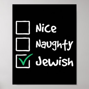 Nice Naughty Jewish - Jews Hebrews Israelites Juda Poster