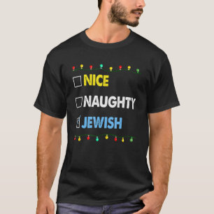 Nice Naughty Jewish Ugly Hanukkah Sweater Chanukah