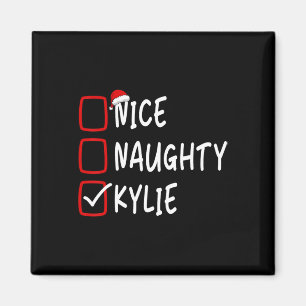 Nice Naughty Kylie Personalised Name Christmas Che Magnet