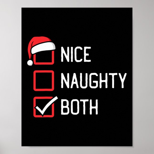 Nice Naughty List Both Christmas  Poster (Front)
