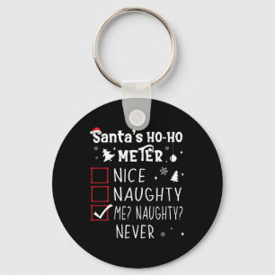 Nice Naughty Me Naughty Never Christmas List 1  Key Ring