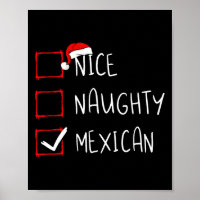 Nice Naughty Mexican Christmas Mexico Heritage Roo