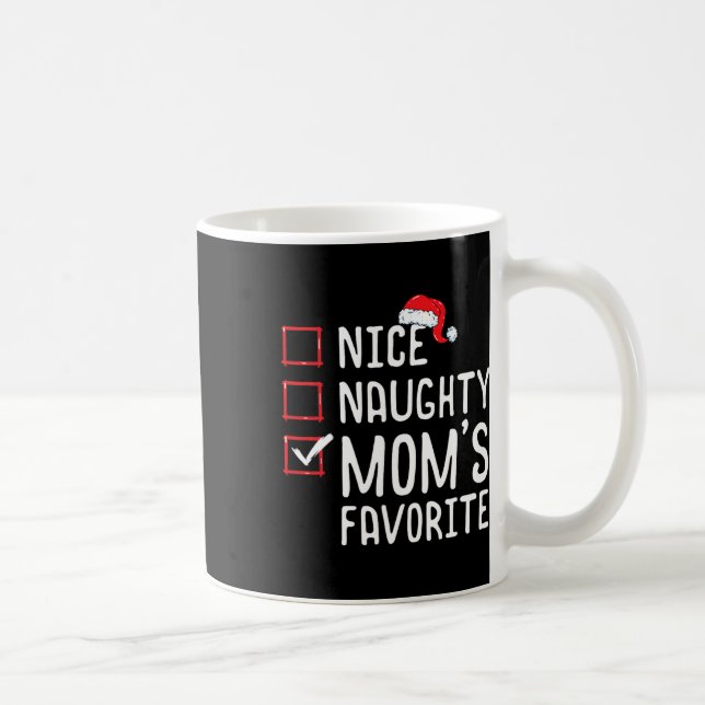 Nice Naughty Mum's Favourite Christmas List  Coffee Mug (Right)