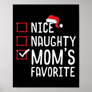 Nice Naughty Mum's Favourite Christmas List Poster