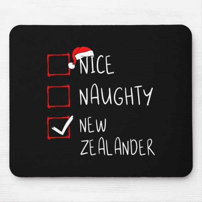 Nice Naughty New Zealander Christmas New Zealand H Mouse Pad (Front)
