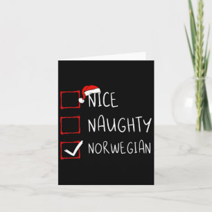 Nice Naughty Norwegian Christmas Norway Heritage R Card