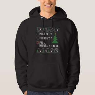 Nice Naughty PICU Nurse Ugly Christmas Sweater