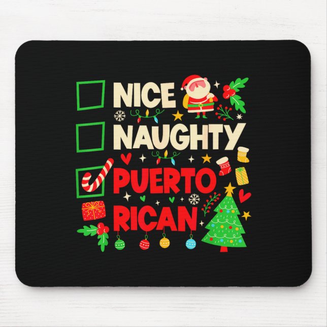 Nice Naughty Puerto Rican Puerto Rico Women Christ Mouse Pad (Front)