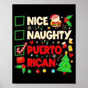 Nice Naughty Puerto Rican Puerto Rico Women Christ Poster