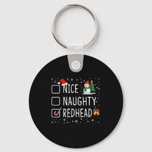 Nice Naughty Redhead Key Ring