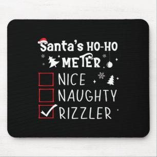 Nice Naughty Rizzler Christmas List Xmas Rizz Sant Mouse Pad