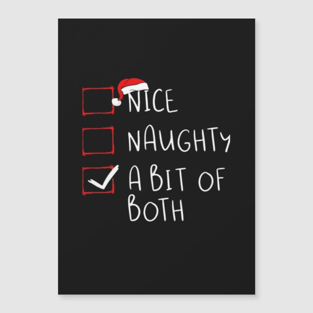 Nice Naughty Santa Hat Humor Vibe  (Front)