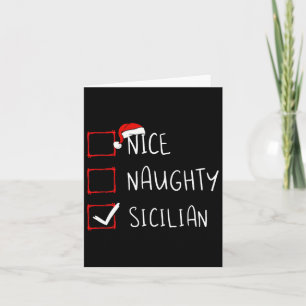 Nice Naughty Sicilian Christmas Sicily Heritage Ro Card