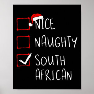 Nice Naughty South African Christmas South Africa  Poster