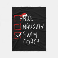 Nice Naughty Swim Coach Christmas List Xmas Santa 