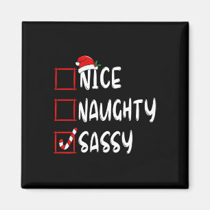 Nice Naughty Sy Christmas List Family Xmas Santa C Magnet