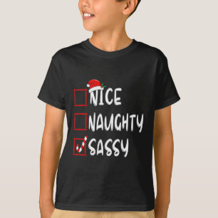 Nice Naughty Sy Christmas List Family Xmas Santa C T-Shirt