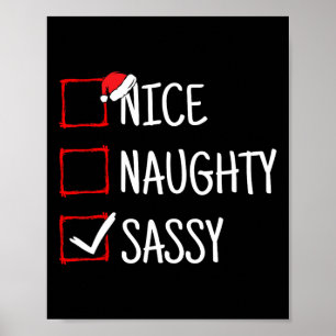 Nice Naughty Sy Funny Christmas  Poster